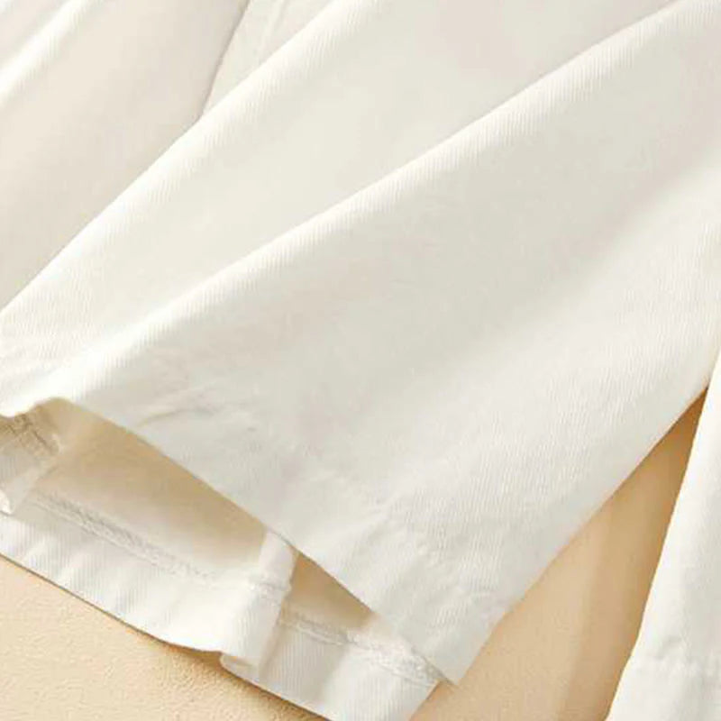 Buddha Stones Summer Casual Loose Plain Cotton Women's Shorts With Pockets