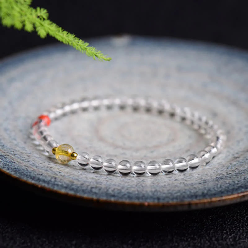 Buddha Stones Natural Clear Quartz Clarity Bracelet
