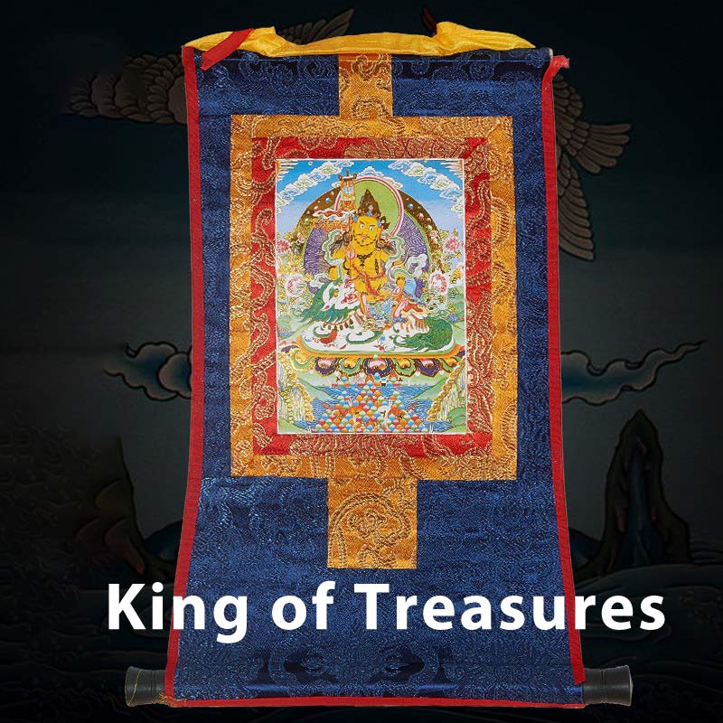 Buddha Stones Tibetan Framed Thangka Blessing Protection Decoration (Extra 30% Off | USE CODE: FS30)