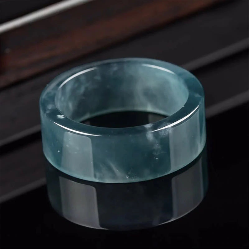 Buddha Stones Jade Luck Abundance Prosperity Ring