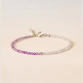 Buddha Stones 2.5mm Natural Amethyst Ultra-thin Beads 14k Gold Plated Copper Inner Peace Bracelet
