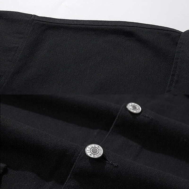 Buddha Stones Long Sleeve Button Stand Collar Design Men's Cotton Jacket Shirt With Pockets