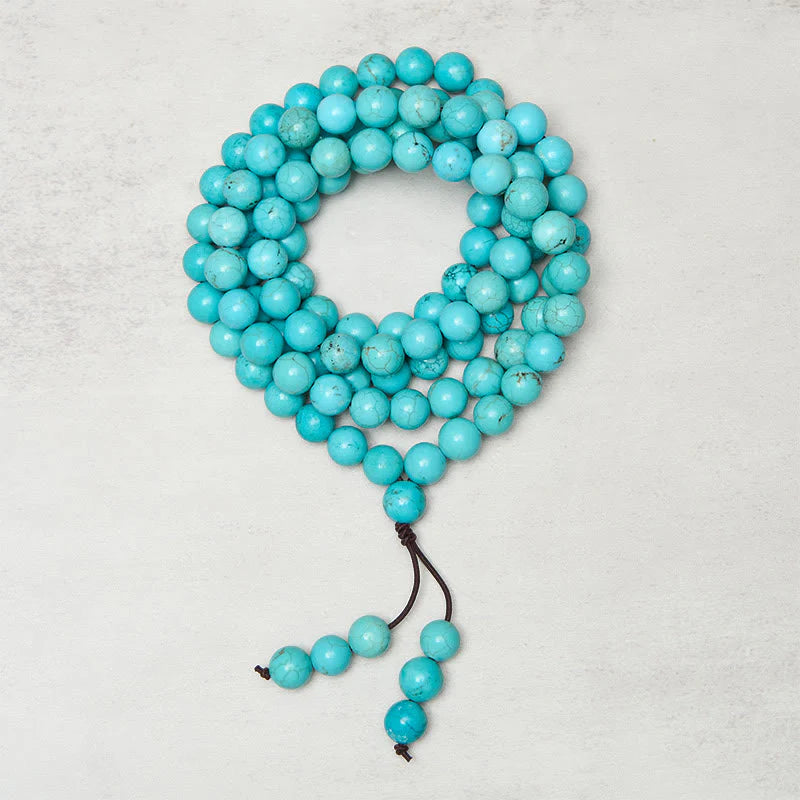 Buddha Stones 108 Beads Turquoise Wisdom Balance Mala