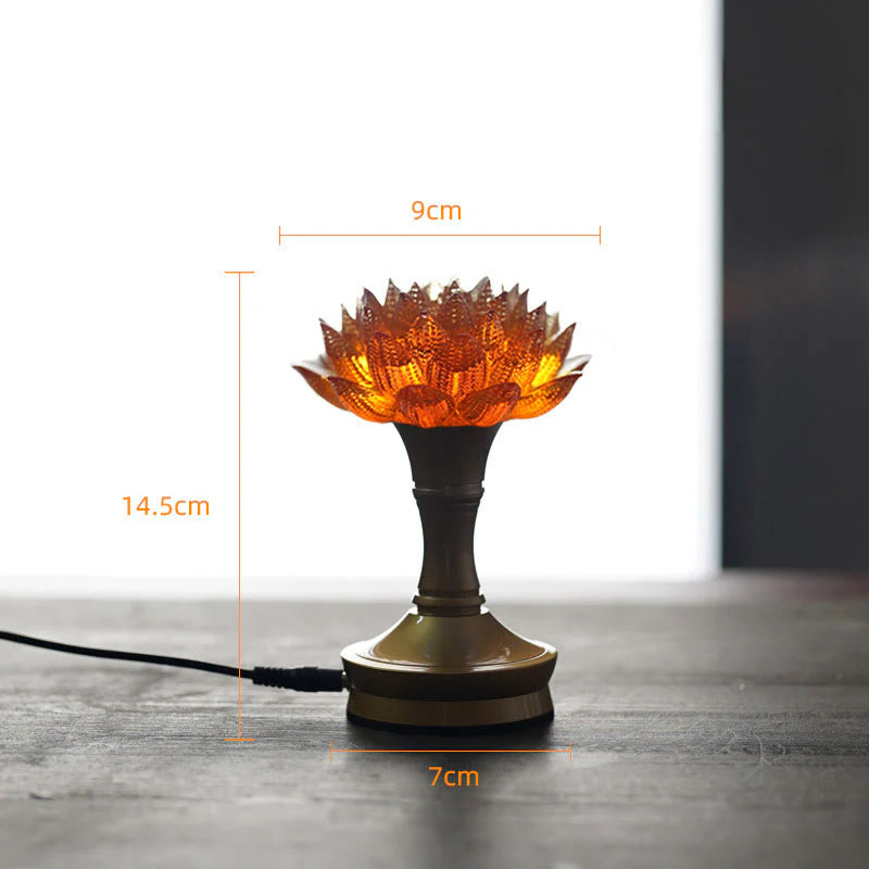 Buddha Stones Lotus Liuli Glass Copper Brass New Begining Home Decoration