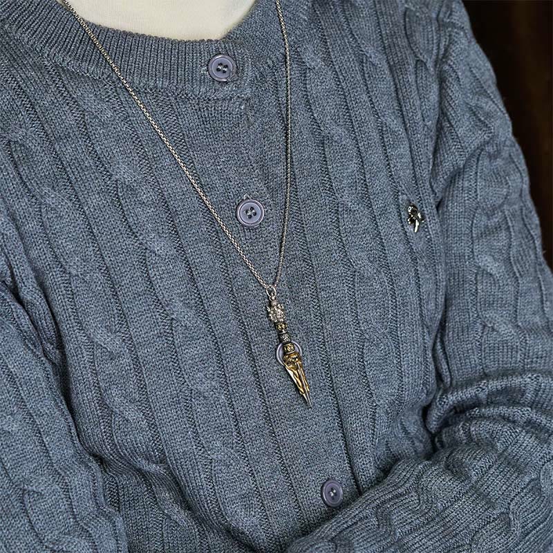 Buddha Stones Tibetan Vajra Vajrakila Copper Healing Spiritual Power Necklace Pendant