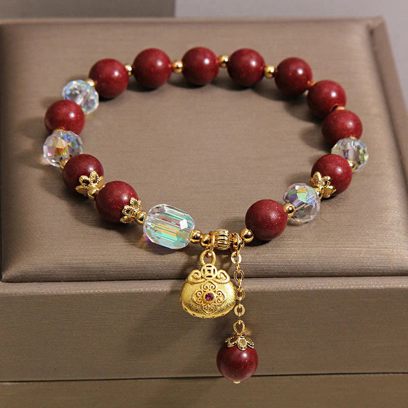 Buddha Stones Sandalwood Lucky Bag Charm Healing Bracelet