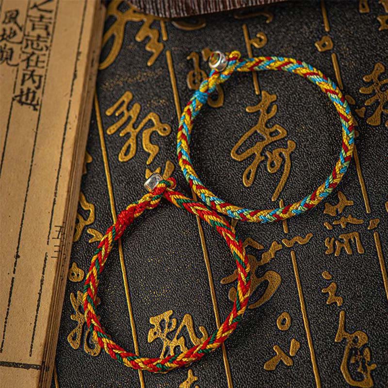 Buddha Stones May you be good fortune and success Lucky Multicolored Bracelet