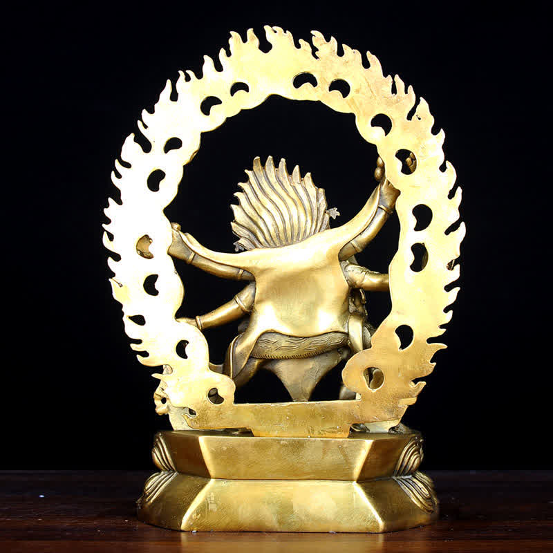 Buddha Stones Tibet Mahakala Bodhisattva Figurine Compassion Copper Statue Decoration