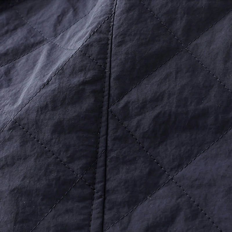 Buddha Stones Winter Lines Elastic Waist Drawstring Cotton Thermal Women's Pants With Zipper Pockets