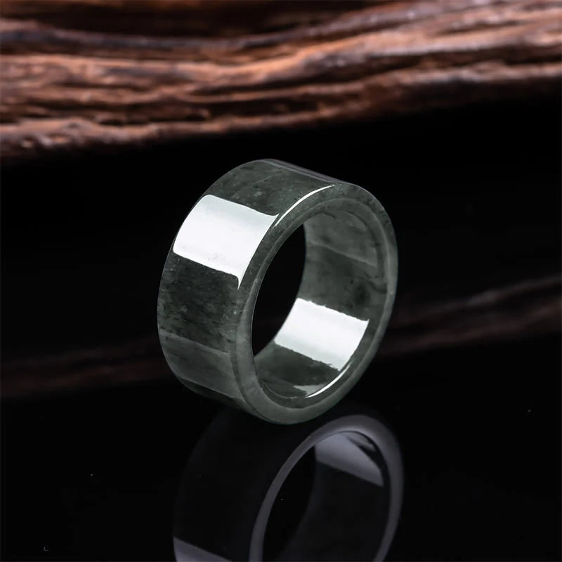 Buddha Stones Jade Prosperity Abundance Luck Ring