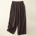 Buddha Stones Women's Spring Plain Simple 7-8 Length Cotton Pants With Pockets