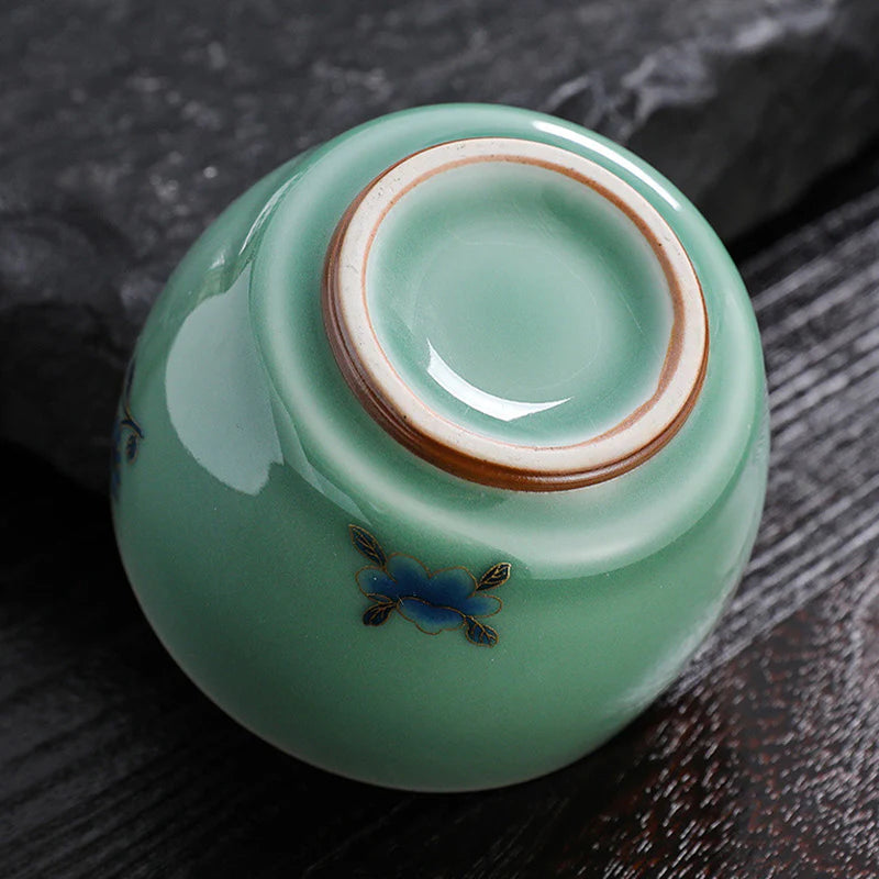 Buddha Stones Butterfly Goldfish Lotus Koi Fish Ceramic Teacup Kung Fu Tea Cup 120ml (Extra 35% Off | USE CODE: FS35)