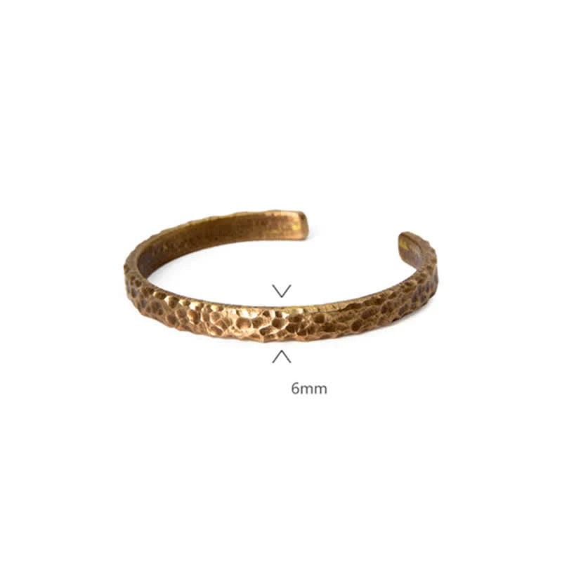 Buddha Stones Lava Rock Stone Copper Balance Cuff Bracelet Bangle (Extra 30% Off | USE CODE: FS30)