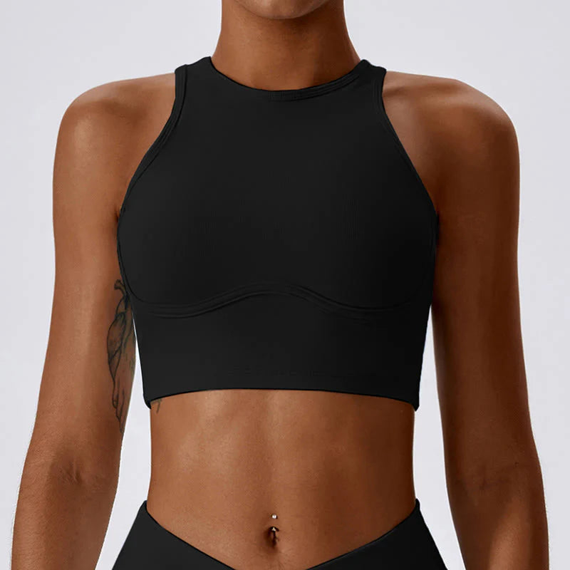 Buddha Stones Sleeveless Crop Tank Top Flared Pants Sports Fitness Yoga