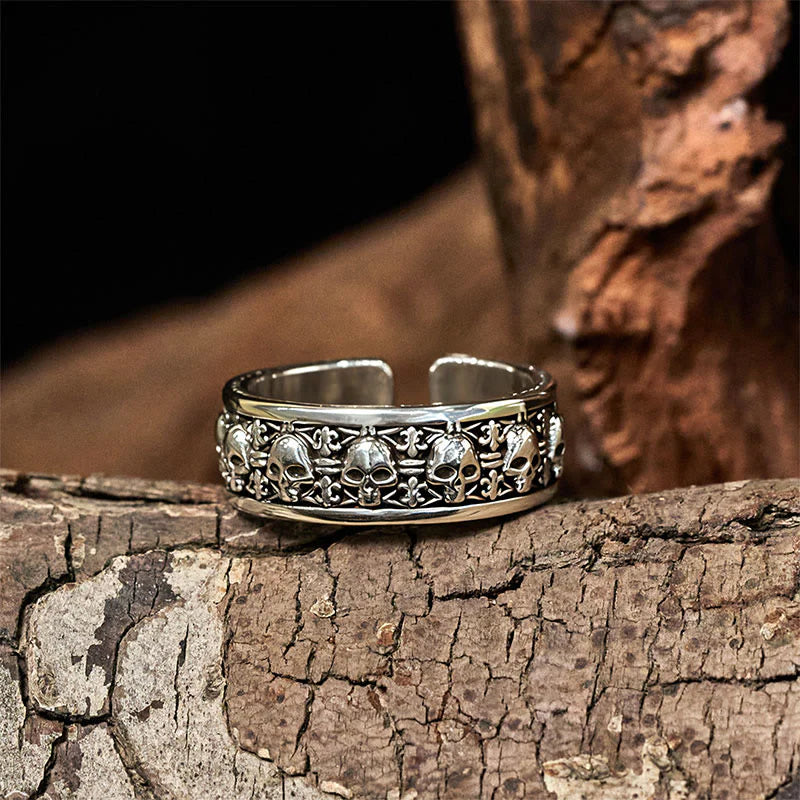 Buddha Stones The Lord Of The Corpse Forest Copper Skull New Beginning Ring
