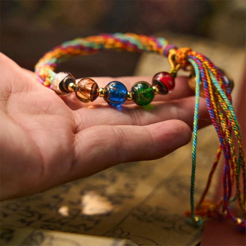 Buddha Stones Thangka Chinese Zodiac Natal Buddha Cinnabar Blessing String Bracelet