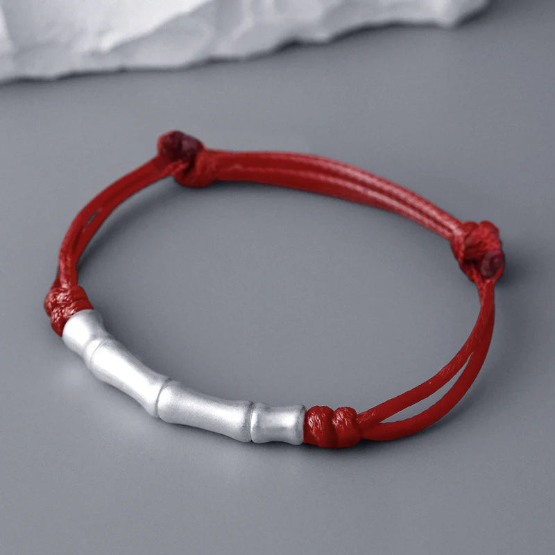 Buddha Stones 999 Sterling Silver Bone Pattern Luck Rope Braided Bracelet (Extra 35% Off | USE CODE: FS35)