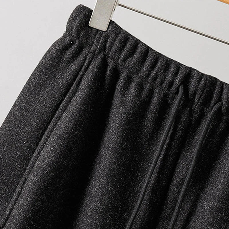 Buddha Stones Plain Cotton Lace-Up Design Thick Women's Pants With Pockets