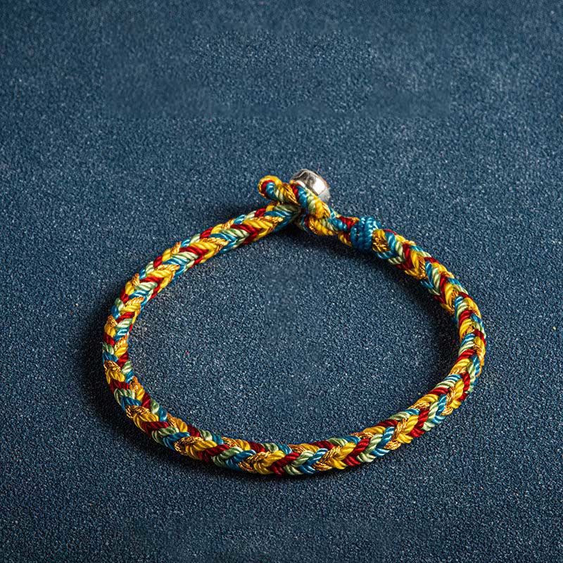 Buddha Stones May you be safe and sound all year round Lucky Multicolored Bracelet