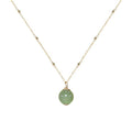 Buddha Stones 14k Gold Plated Hetian Jade Luck Beaded Necklace Pendant (Extra 35% Off | USE CODE: FS35)