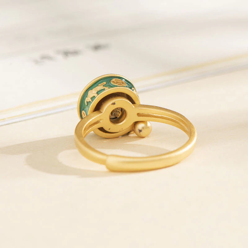 Yin Yang Copper Luck Wealth Rotatable Ring