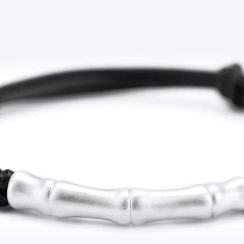 Buddha Stones 999 Sterling Silver Bone Pattern Luck Rope Braided Bracelet (Extra 35% Off | USE CODE: FS35)