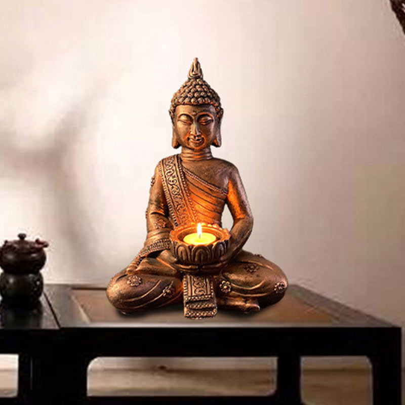 Buddha Stones Tibetan Buddha Blessing Decoration Candlestick