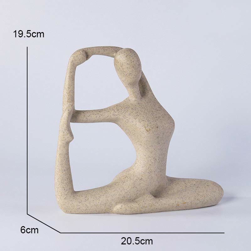 Buddha Stones Abstract Yoga Meditating Exercise Resin Spiritual Figurine Sculpture Desk Decoration