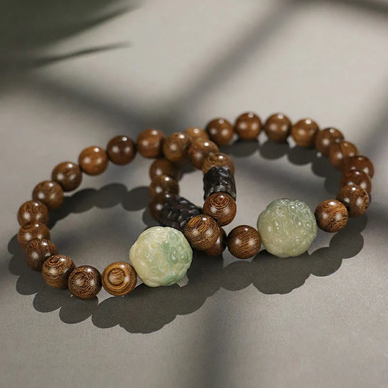 FREE Today: Calm Healing Sandalwood Bodhi Seed PiXiu Ebony Wood Bead Bracelet