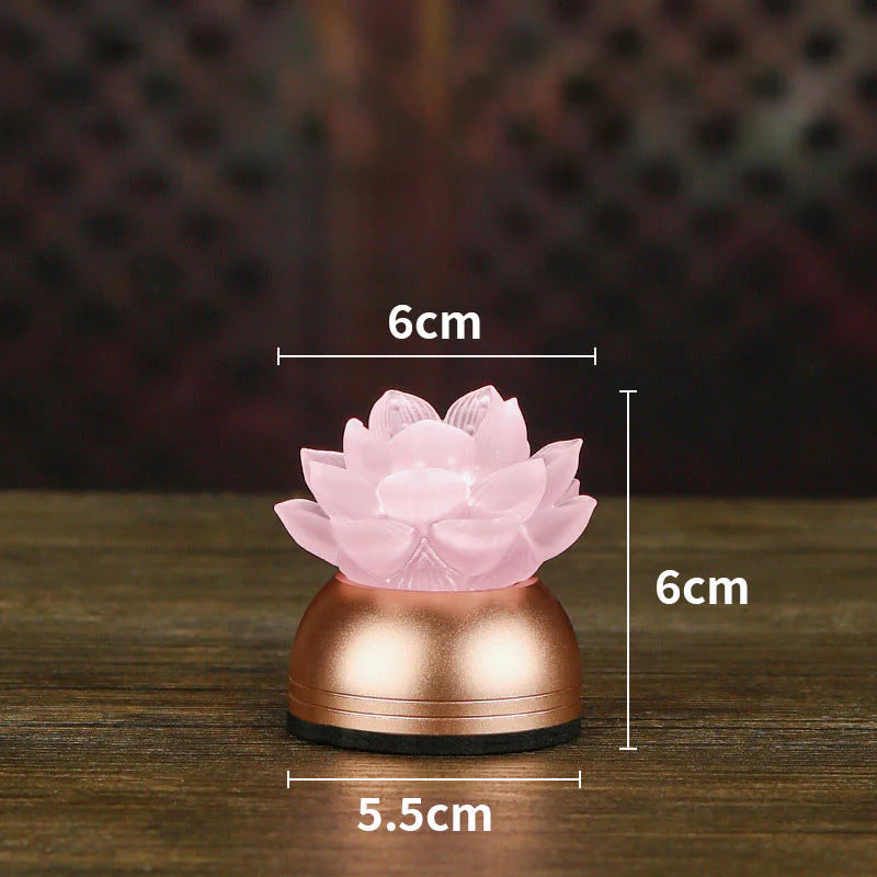 Buddha Stones Lotus Liuli Glass Copper New Begining Home Decoration