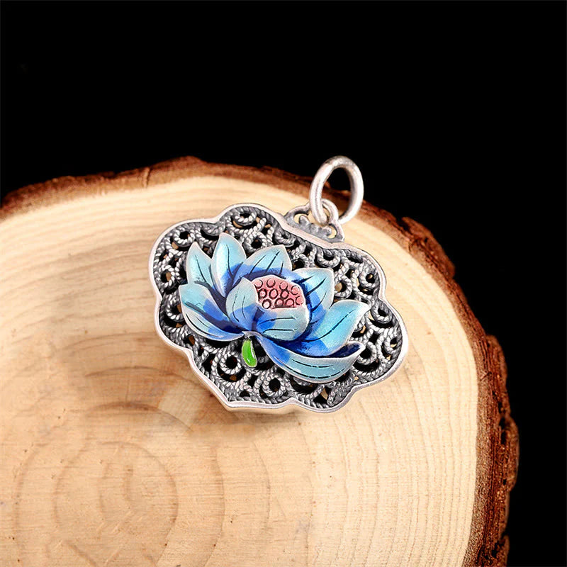Buddha Stones Lotus Auspicious Cloud New Beginning Necklace Pendant Ring (Extra 30% Off | USE CODE: FS30)