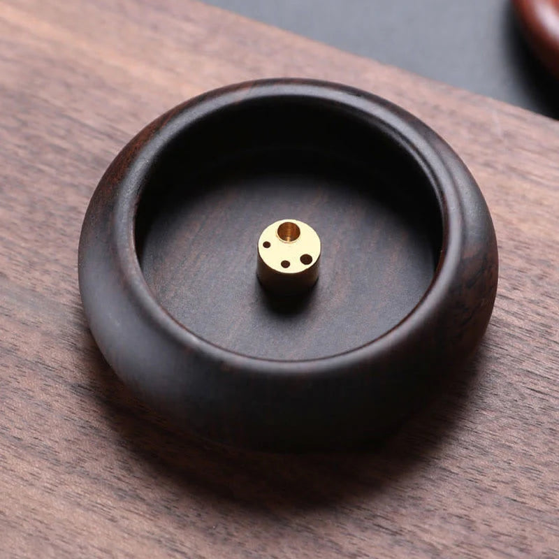 Buddha Stones Mini Ebony Wood Rosewood Meditation Healing Stick Incense Burner Decoration