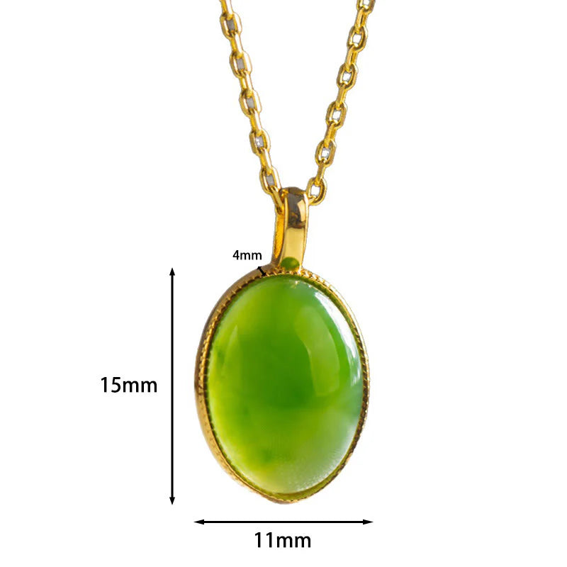 Buddha Stones 925 Sterling Silver Natural Hetian Jade Round Design Prosperity Necklace Pendant