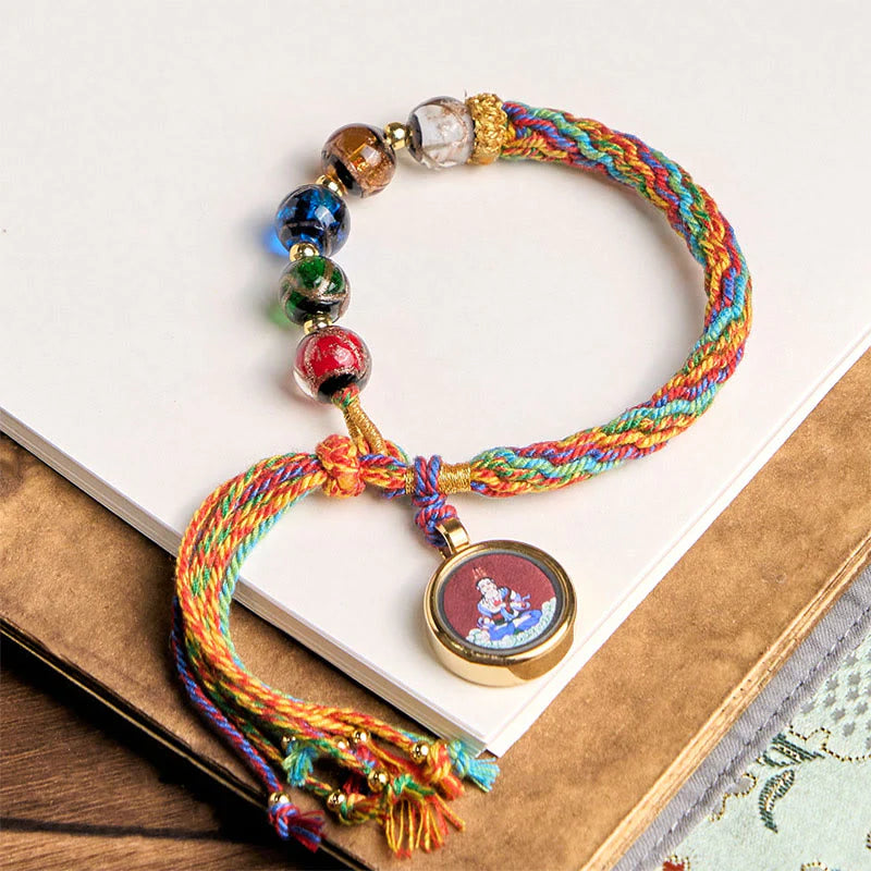 Buddha Stones Thangka Chinese Zodiac Natal Buddha Cinnabar Blessing String Bracelet