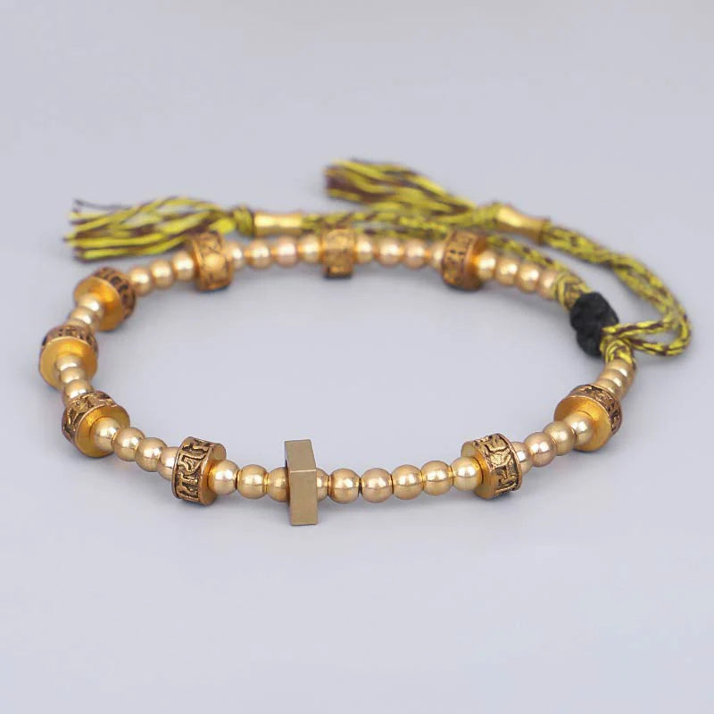 Buddha Stones Tibetan Curse Six True Words Wealth Bracelet