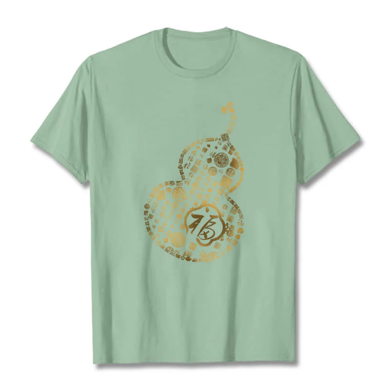 Buddha Stones Gourd Fu Character Design Tee T-shirt
