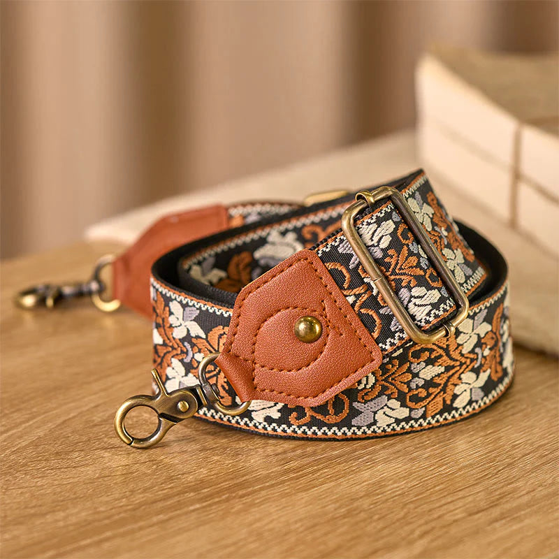 Buddha Stones Flower Geometric Embroidery Adjustable Handbags Crossbody Shoulder Bag Straps Replacement