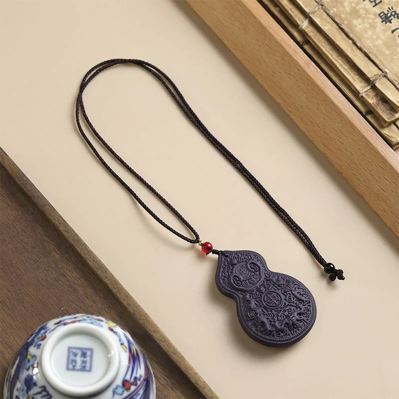 Buddha Stones Fox Mask Butterfly Taotie Peace Buckle Fortune Necklace Pendant