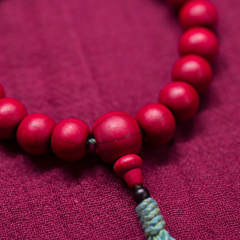 Buddha Stones Abelia Biflora Wood Warding Off Evil Spirits Wrist Mala