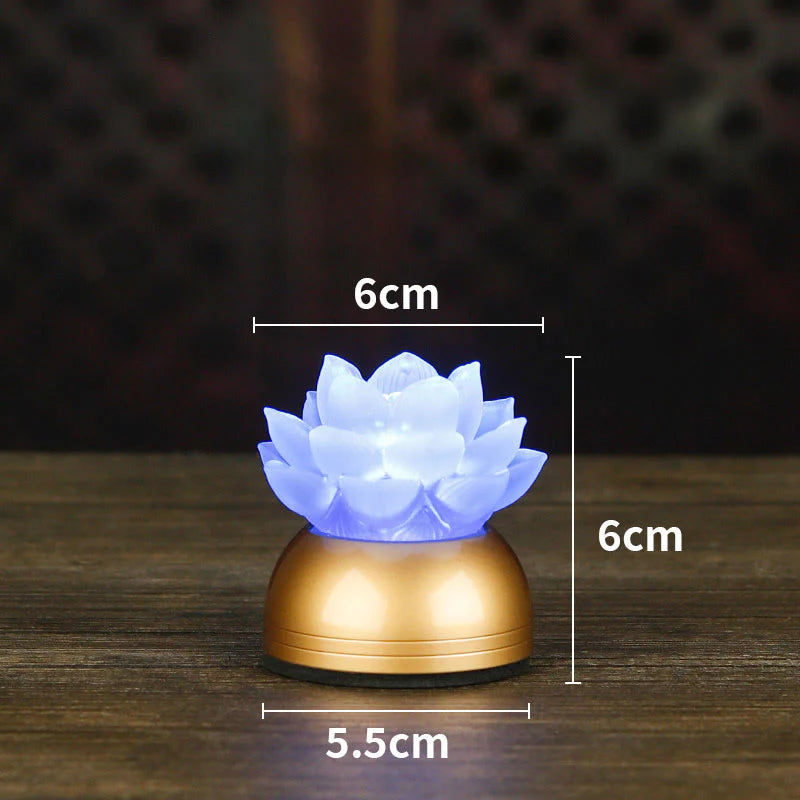 Buddha Stones Lotus Liuli Glass Copper New Begining Home Decoration