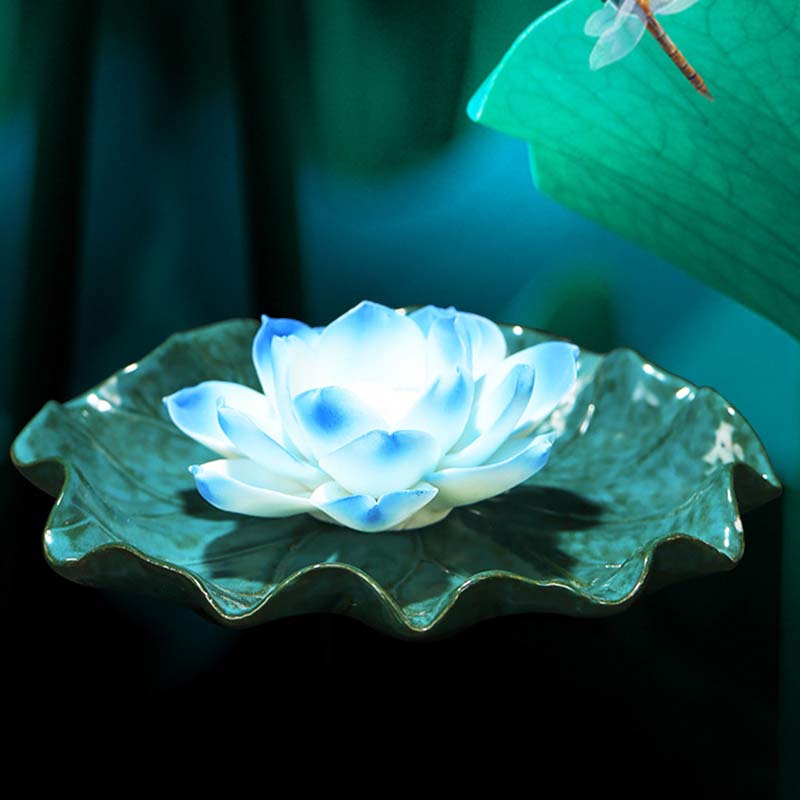 Buddha Stones Tibetan Lotus Blessing Incense Burner Decoration (Extra 30% Off | USE CODE: FS30)