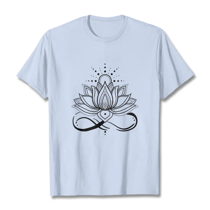 Buddha Stones Lotus Flower Sun Design Tee T-shirt
