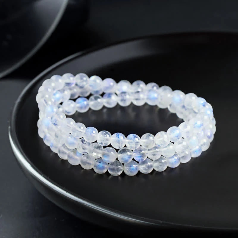 Buddha Stones Moonstone Healing Positive Bracelet