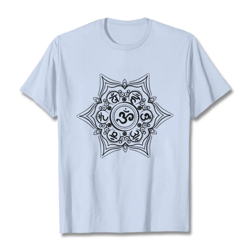 Buddha Stones Mandala Om Mani Padme Hum Tee T-shirt