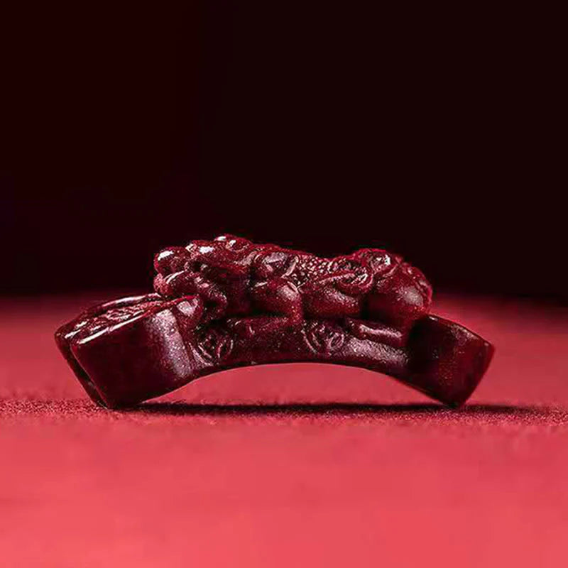 Buddha Stones Handcrafted PiXiu Cinnabar Wealth Luck Braided Bracelet