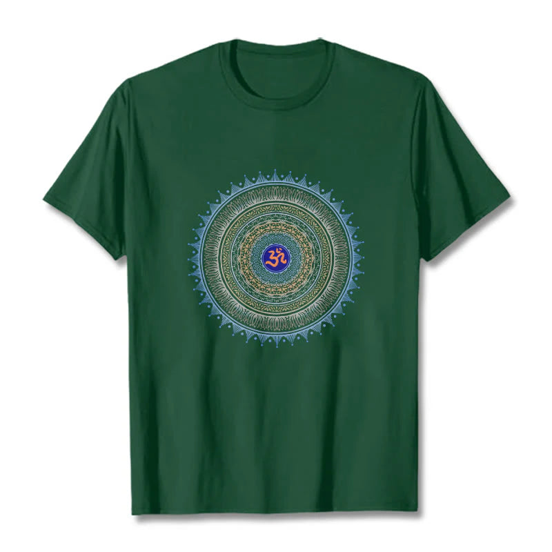 Buddha Stones Mandala Flower OM Pattern Tee T-shirt