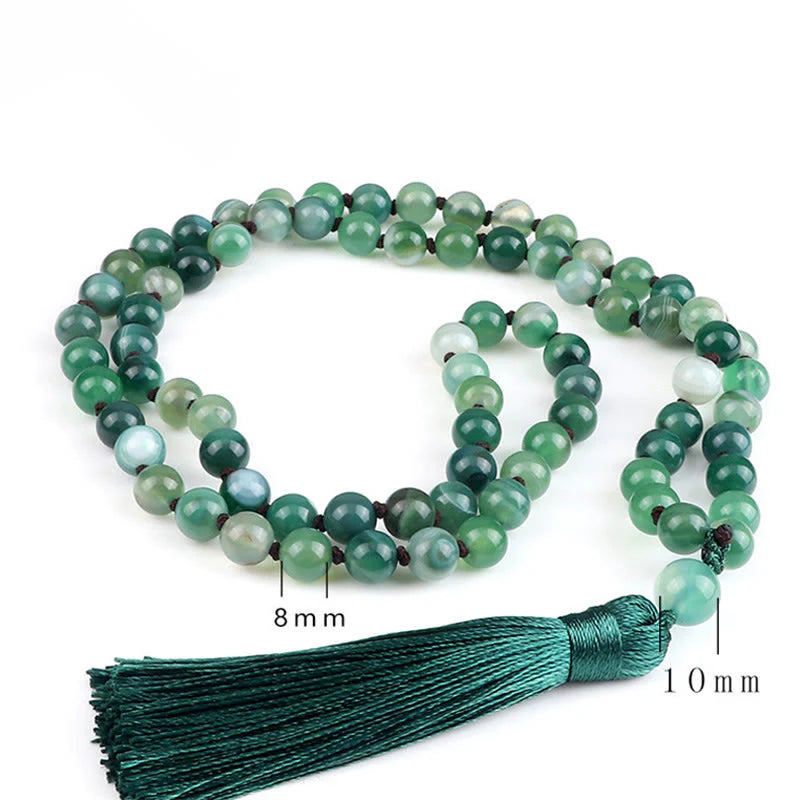 Buddha Stones Bead Malachite Tassel Protection Bracelet