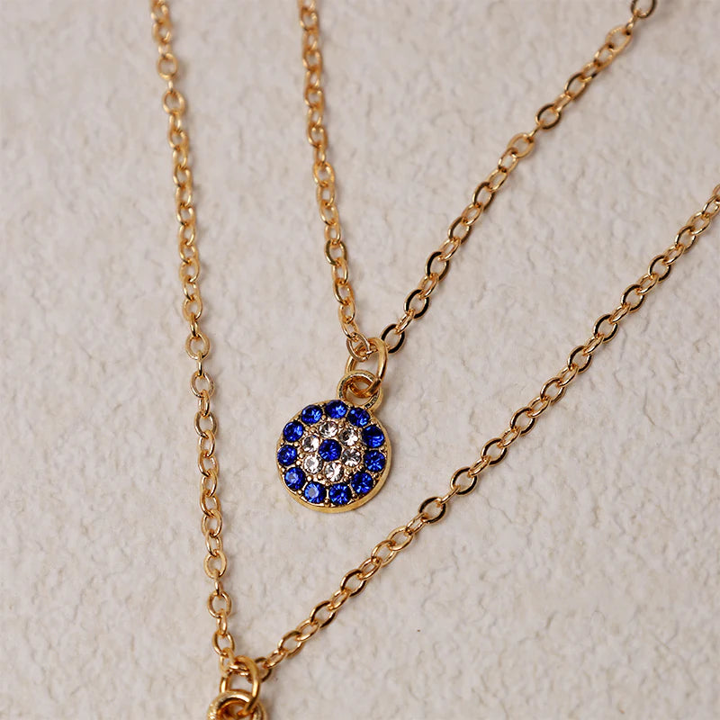 Buddha Stones Evil Eye Hamsa Symbol Blessing Luck Chain Necklace Pendant (Extra 35% Off | USE CODE: FS35)