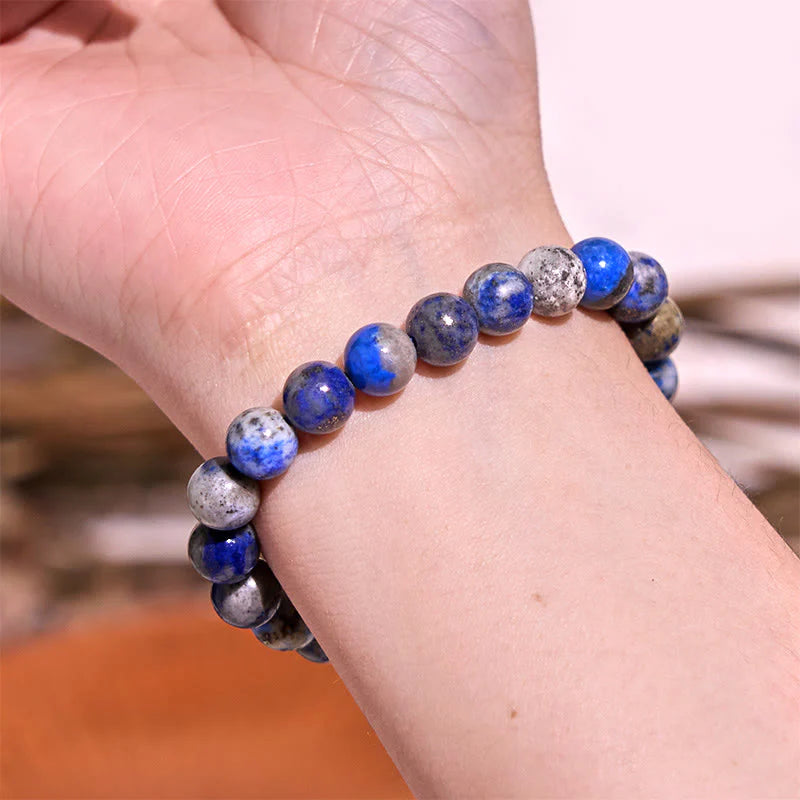 Buddha Stone Various Crystals Malachite Lazurite Lapis Lazuli Hemimorphite Calmness Bracelet