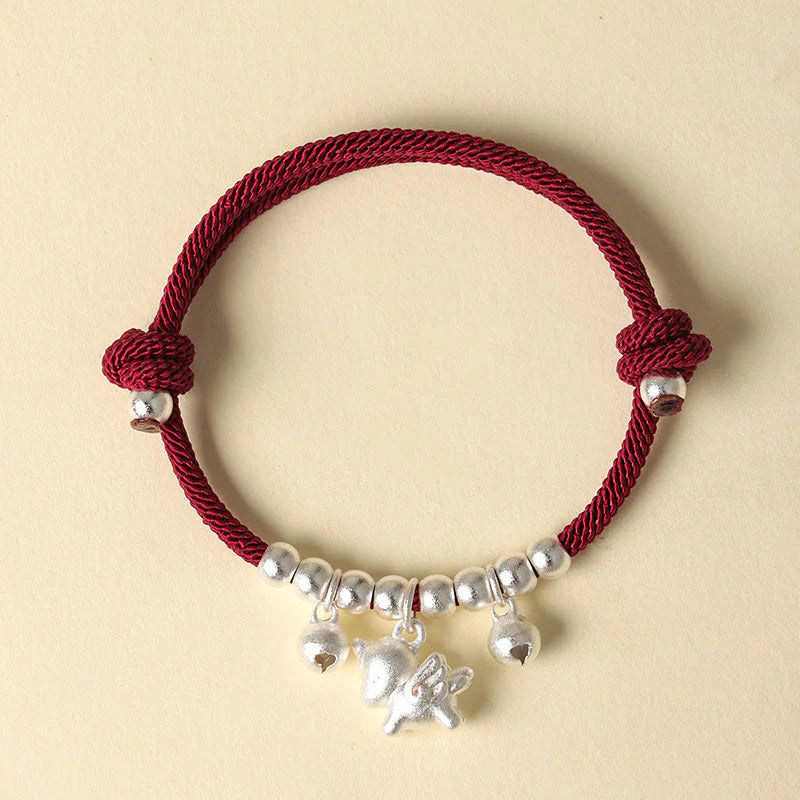 Buddha Stones Year Of The Horse Multiple Horse Styles Rope Luck Strength Adjustable Bracelet